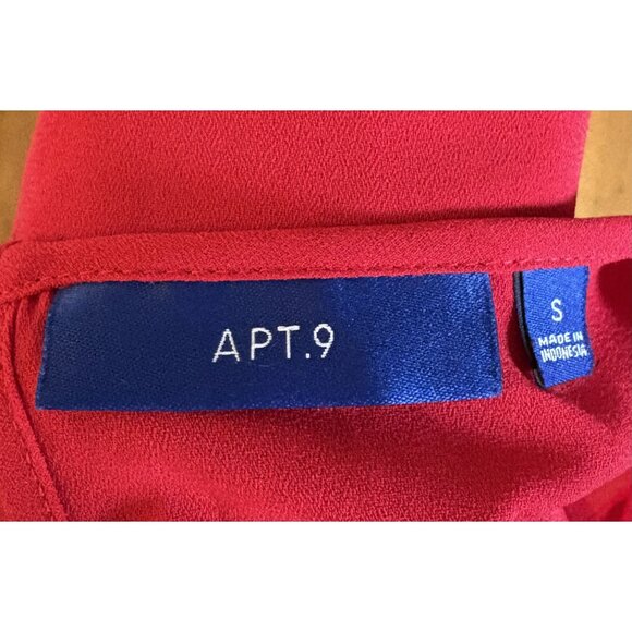 Apt.9 Red Lace Embellished Long Sleeve Blouse S - Picture 4 of 4